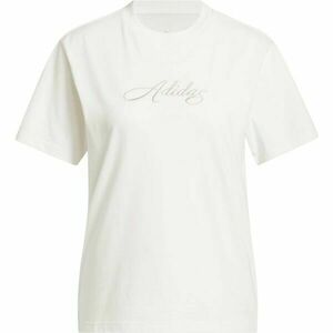 adidas W SC CURSIVE TEE Női póló, fehér, méret kép