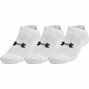Under Armour TRAINING COTTON NO SHOW 3PK Uniszex zoknik, fehér, méret kép