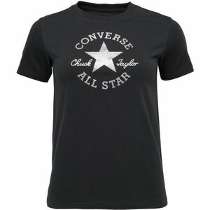 Converse STANDARD FIT CENTER FRONT CHUCK PATCH CORE TEE Uniszex póló, fekete, méret kép