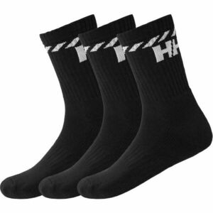 Helly Hansen COTTON SPORT SOCK 3PK Uniszex sportzokni, fekete, méret kép