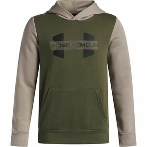 Under Armour RIVAL FLEECE COLORBLOCK Fiú pulóver, khaki, méret S kép