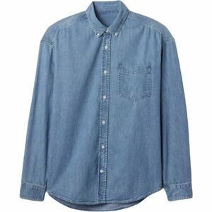 GAP LS DENIM Férfi ing, kék, méret kép