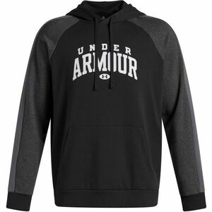 Under Armour RIVAL FLEECE COLORBLOCK Férfi pulóver, fekete, méret L kép