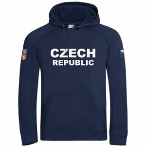 PROGRESS CZ HOODY MAN Férfi szurkolói pulóver, sötétkék, méret kép