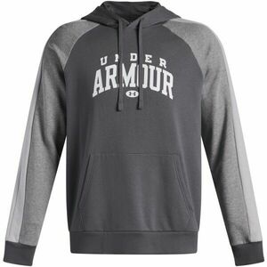 Under Armour RIVAL FLEECE COLORBLOCK Férfi pulóver, sötétszürke, méret kép