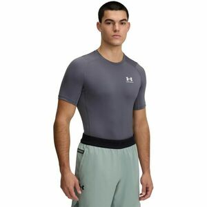 Under Armour HG ARMOUR COMP SS Férfi póló, sötétszürke, méret L kép