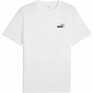 Puma ESSENTIALS 2COLOR SMALL NO 1 LOGO TEE Férfi póló, fehér, méret kép
