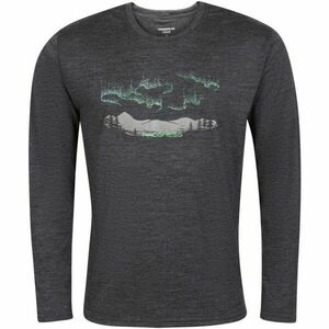PROGRESS LOKI AURORA Férfi merinó hosszú ujjú póló, sötétszürke, méret kép