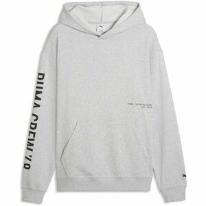 Puma M GRAPHICS FRENCH TERRY HOODIE Férfi pulóver, szürke, méret kép