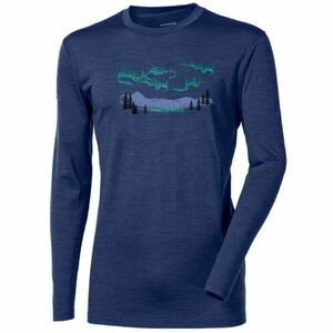 PROGRESS LOKI AURORA Férfi merinó hosszú ujjú póló, sötétkék, méret kép