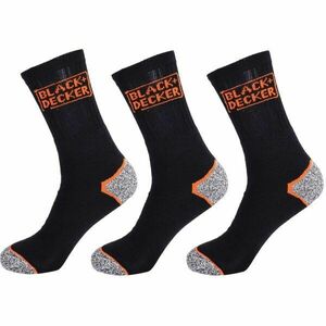 BLACK & DECKER SOCKS BLACK 3P Munkazokni, fekete, méret 47-49 kép