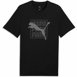 Puma GRAPHIC WORDING TEE Férfi póló, fekete, méret kép
