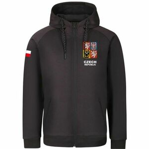 PROGRESS CZ HOODY ZIP MAN Férfi szurkolói pulóver, sötétszürke, méret kép