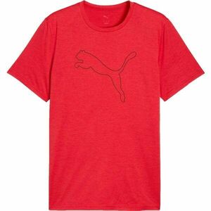 Puma M TAD ESSENTIAL HEATHER CAT TEE Férfi póló, piros, méret kép