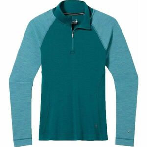 Smartwool W CLASSIC THERMAL MERINO BL 1/4 ZB Női póló, sötétzöld, méret kép