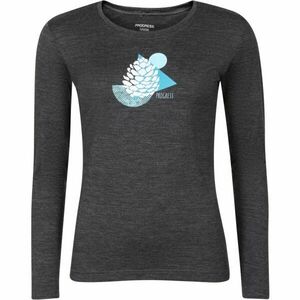 PROGRESS HELA CONE Női merinó hosszú ujjú póló, sötétszürke, méret kép