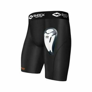 Shock Doctor 221 CORE COMPRESSION SHORT Kompressziós rövidnadrág szuszpenzorral, fekete, méret kép
