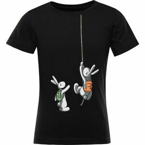 ALPINE PRO DREQO Gyerek póló, fekete, méret 152-158 kép