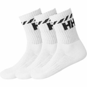 Helly Hansen COTTON SPORT SOCK 3PK Uniszex sportzokni, fehér, méret kép