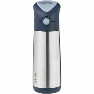 B.BOX MIDNIGHT 500 ML Gyerek termosz szívószállal, ezüst, méret 500 ML kép