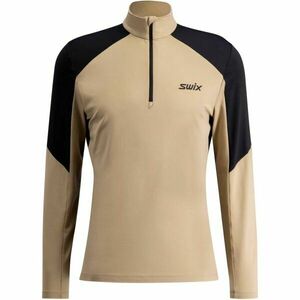 Swix INFINITY LIGHT HALF ZIP M Férfi technikai pulóver, bézs, méret kép