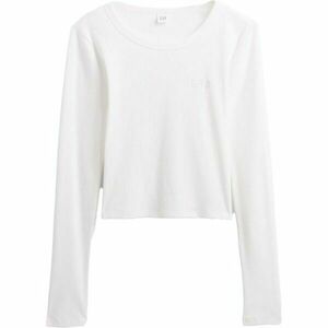 GAP V-JPN LS RIB TEE Női crop póló, fehér, méret kép