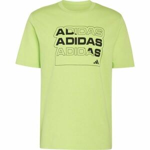 adidas MULTI LINEAR TEE M Férfi póló, világoszöld, méret kép