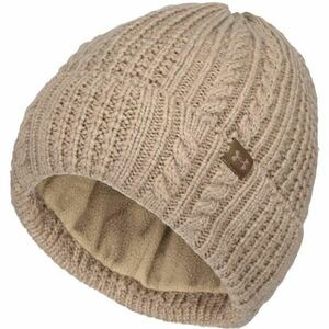 Under Armour HALFTIME CABLE KNIT BEANIE Női téli sapka, barna, méret kép