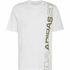 adidas VERTICAL LINEAR LOGO GRAPHIC T-SHIRT Férfi póló, fehér, méret kép