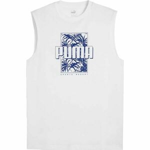 Puma ESSENTIALS + PALMS RESORT SLEEVESS TEE Férfi ujjatlan felső, fehér, méret kép