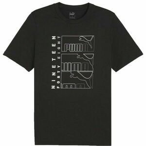 Puma GRAPHIC TRIPLE NO 1 LOGO TEE Férfi póló, fekete, méret kép
