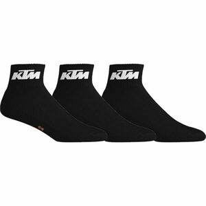 KTM SOCKS SHORTY 3P Uniszex zokni, fekete, méret kép