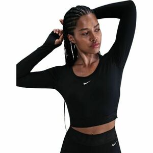 Nike W NP DF LS TOP GG SHINE Női rövidített fazonú póló, fekete, méret kép