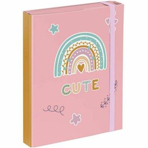 BAAGL RAINBOW Füzettartó box A5, rózsaszín, méret kép