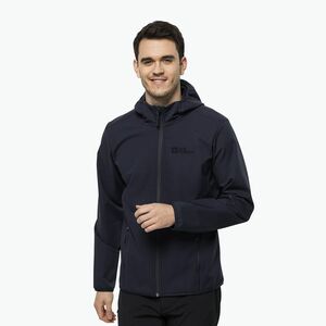 Jack Wolfskin férfi softshell dzseki Bornberg Hoody navy blue 1307471_1010 (Bornberg Hoody 1307471_1010) kép