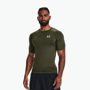 Férfi edzőpóló Under Armour HG Armour Comp SS marine zöld/fehér színű edzőpóló (HG Armour Comp 1361518) kép