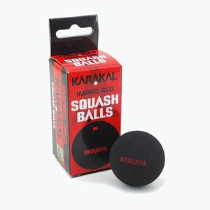 Karakal Impro Red Dot squash labdák 12 db fekete. (Impro Red Dot Sq Balls KZ676) kép