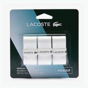 Teniszütő grip Lacoste Absorbent Overgrip 3 db white (Absorbent Overgrip 52LACOVE21) kép