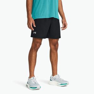 Férfi futónadrág Under Armour Launch 7" Unlined black / black / reflective (Launch 7" Unlined 1382622-001) kép
