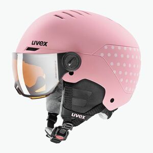 Gyerek sísisak UVEX Rocket Visor Jr pink confetti matt/mirror silver/lasergold lite (Rocket Visor Jr 56/6/263/50) kép