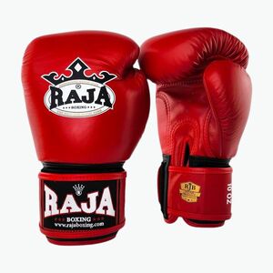 RAJA BOXING Egyszeres Standard valódi bőr bokszkesztyű piros (Standard Genuine Leather RBGV-GL-1-RD) kép