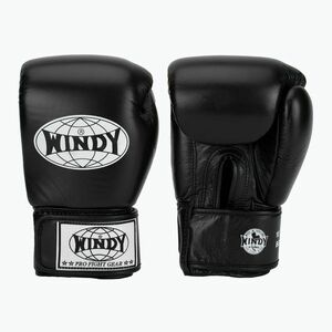 WINDY Classic valódi bőrből készült bokszkesztyű fekete (Classic Genuine Leather BGVH-BC) kép