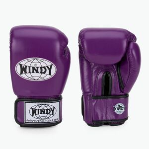WINDY Classic valódi bőrből készült lila bokszkesztyű (Classic Genuine Leather BGVH-PR) kép