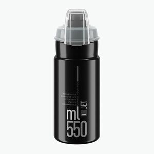 Elite Jet Plus 550 ml-es fekete/szürke logós kerékpáros palack (Jet Plus EL0190409) kép