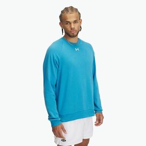 Férfi Under Armour Rival Fleece Crew pulóver éterkék/fehér (Rival Fleece Crew 1379755-452) kép