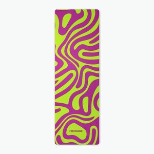 Jóga/fitness szőnyeg FORCEBAND Abstract Violet 4 mm lila/lila/lime (Abstract Violet MC 4.0 AV) kép