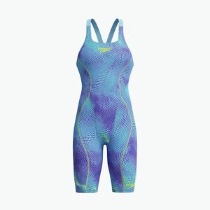 Speedo Fastskin HyperSpark HyperSpark Printed Openback Kneeskin egyrészes fürdőruha áram alatt / cukorkék (Fastskin HyperSpark Printed Openback Kneeskin 8-00523518780) kép