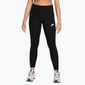 Nike Sportswear Classic High-Waisted fekete/fehér gyermek leggings fekete/fehér színben (Sportswear Classic High-Waisted FZ5583-010) kép