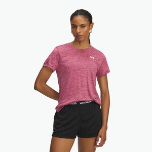Női edzőpóló Under Armour Tech Twist fuchsia dusk/white (Tech Twist 1384230-659) kép