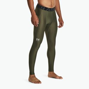 Férfi Under Armour HeatGear edzőleggings tengerészkék zöld/fehér színben (HeatGear 1361586-390) kép